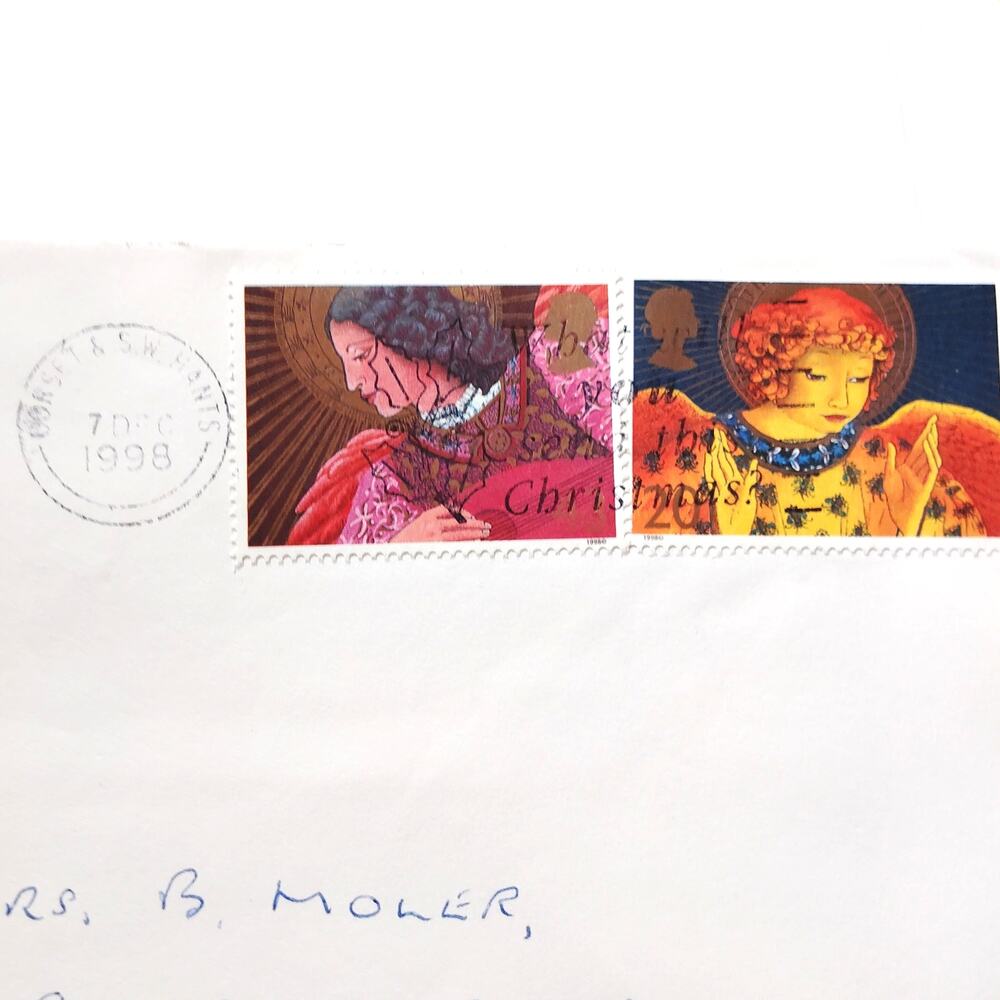 1998 GB Royal Mail Christmas Cover Madonna & Child Stamps Dorset Postmark